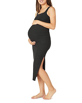 Black Ribbed Maternity & Nursing Tunic