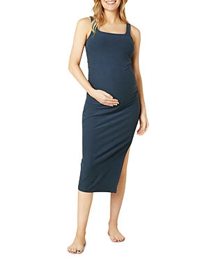 Icon Spacedye Maternity Dress In Nocturnal Navy