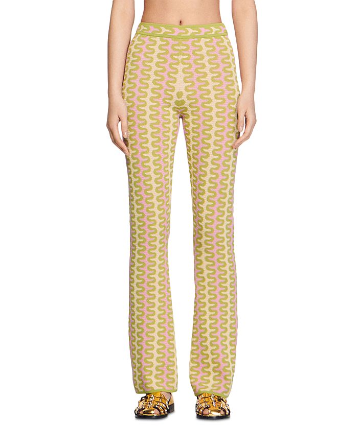Sandro Guerin Knit Flared Pants | Bloomingdale's