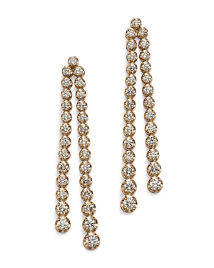 Bloomingdale's Diamond Double Strand Linear Drop Earrings in 14K Yellow Gold, 4.00 ct. t.w. - 100% E