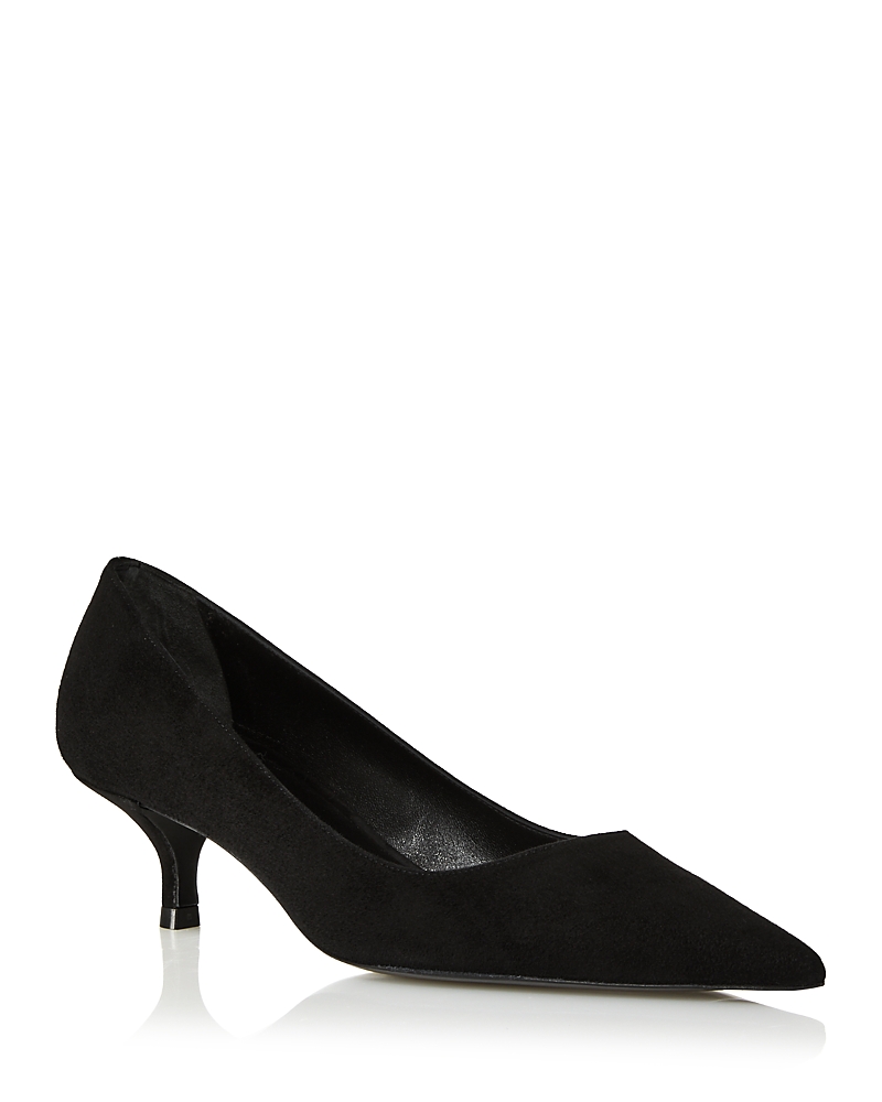 Stuart Weitzman 35mm Eva Suede Pumps In Black