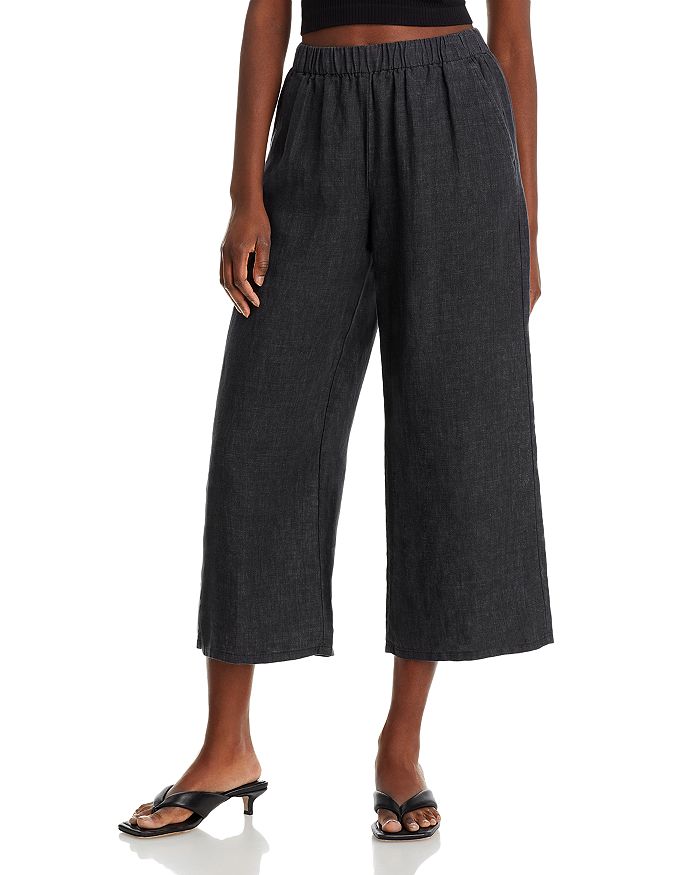 Eileen Fisher Organic Linen Pull On Wide Leg Pants | Bloomingdale's