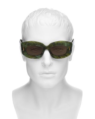 Chunky Anagram Rectangular Sunglasses, 49mm