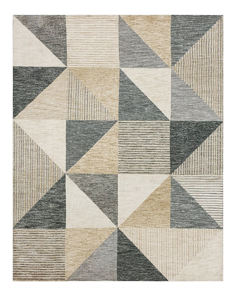 Drew & Jonathan Home Bowen Oblique Area Rug, 5'3 X 7'10 In Tan/blue