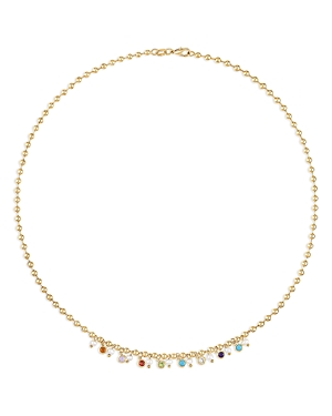 ALEXA LEIGH 18K GOLD PLATED AND PEARL GYPSIE NECKLACE