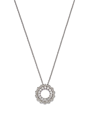 Bloomingdale's Diamond Double Circle Pendant Necklace In 14k White Gold, 0.75 Ct. T.w. - 100% Exclusive