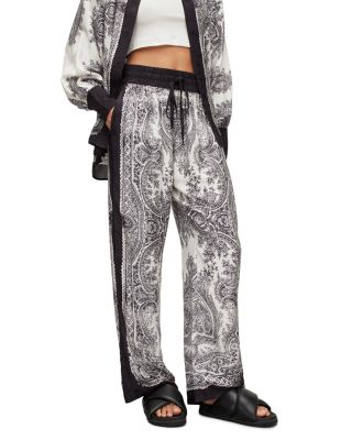 Large Bandana Monogram Print Pants in ECOVERO™ White