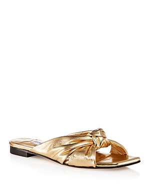 JIMMY CHOO WOMEN'S AVENUE FLAT SLIDE SANDALS