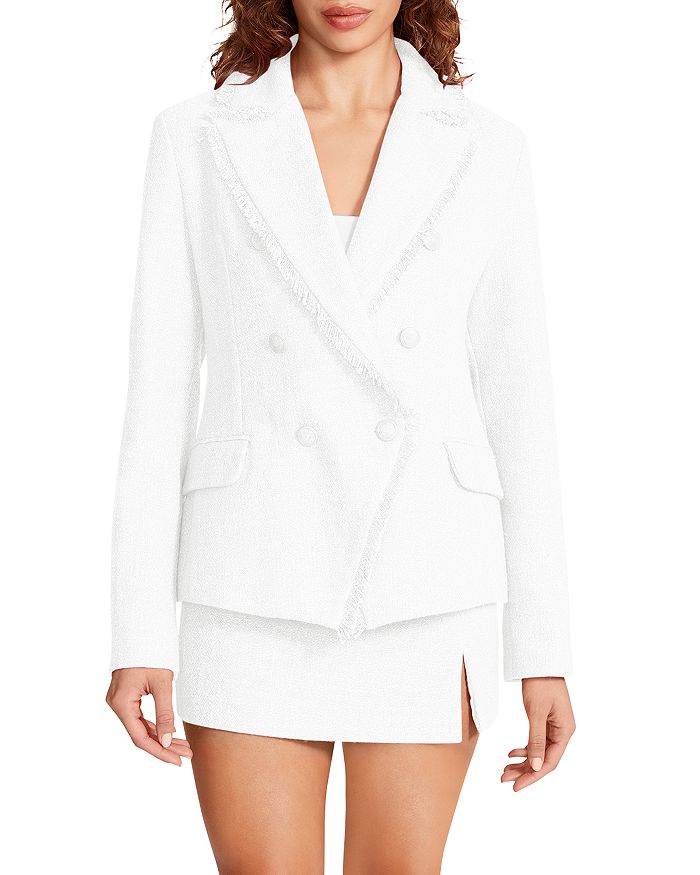 STEVE MADDEN Naomi Fringe Trim Notch Lapel Blazer Bloomingdale s