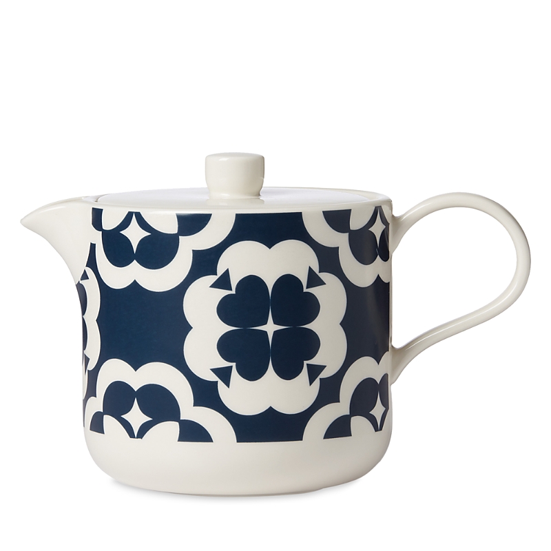 Kate Spade New York Elegant Geo Teapot In Blue
