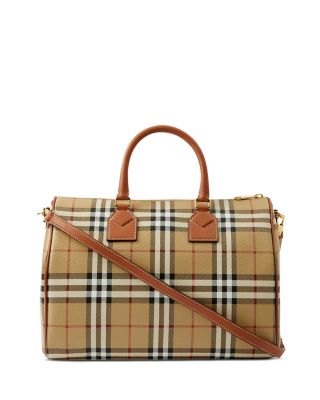 Check Medium Bowling Bag