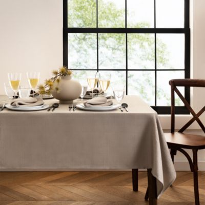 Laurel Solid Texture Water and Stain Resistant Tablecloth, 52" x 52"