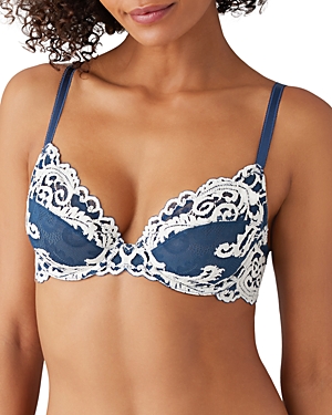 Wacoal Instant Icon Underwire Bra In Sargasso Sea/ Egret