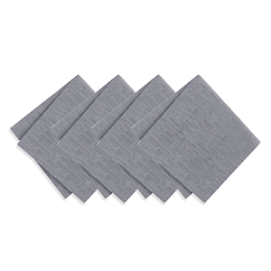Elrene Home Fashions Continental Solid Texture Water And Stain Resistant Napkins, Set Of 4 In Gray