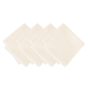 Elrene Home Fashions Continental Solid Texture Water And Stain Resistant Napkins, Set Of 4 In Ivory