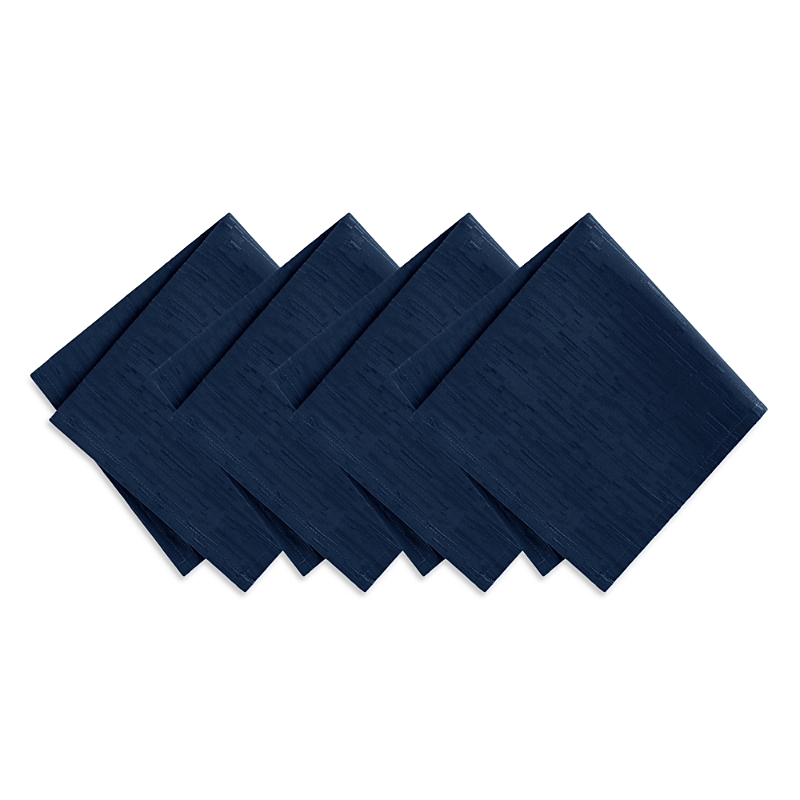 ELRENE HOME FASHIONS CONTINENTAL SOLID TEXTURE WATER AND STAIN RESISTANT NAPKINS, SET OF 4