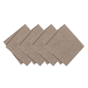 Elrene Home Fashions Continental Solid Texture Water And Stain Resistant Napkins, Set Of 4 In Taupe