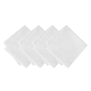 Elrene Home Fashions Continental Solid Texture Water And Stain Resistant Napkins, Set Of 4 In White