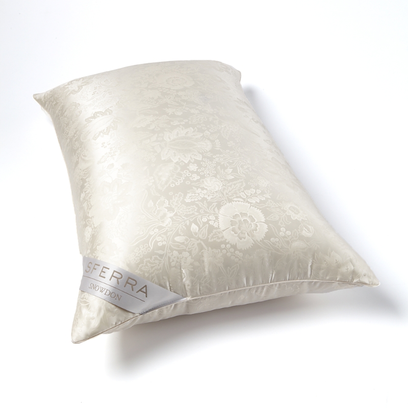 Sferra Snowdon Medium Standard Down Pillow In White