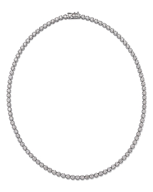 Bloomingdale's Diamond Crown Set Tennis Necklace In 14k White Gold, 10.0 Ct. T.w. - 100% Exclusive