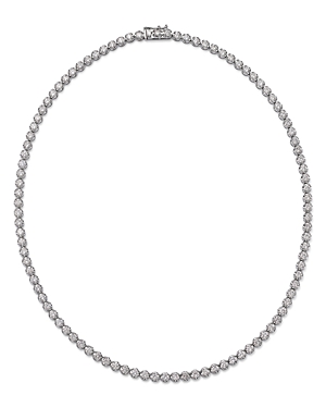 Bloomingdale's Diamond Crown Set Tennis Necklace in 14K White Gold, 10.0 ct. t.w. - 100% Exclusive