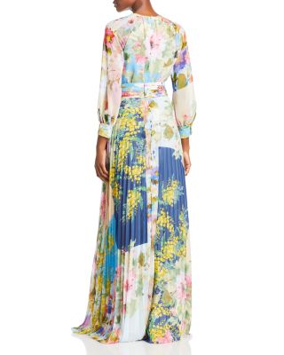 Long Sleeve Pleated Maxi Dress