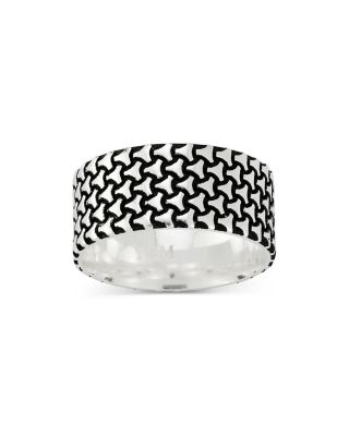 Sterling Silver Oxidized Patterned Band Ring