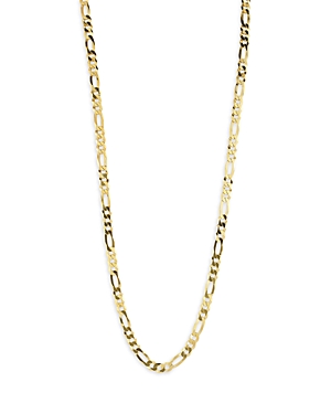 18K Gold Plated Sterling Silver Figaro Chain Necklace 5mm, 22