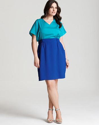 Love Ady Plus Size Color Block Dress | Bloomingdale's