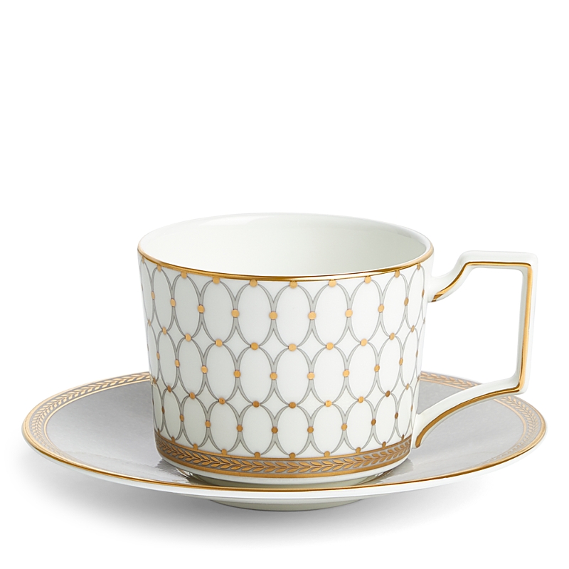 Wedgwood Renaissance Grey Teacup Saucer In Multi
