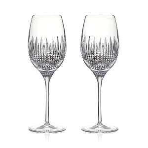 Shop Waterford Lismore Diamond Essence Medium White Wine Glasses, Set Of 2 In Clear