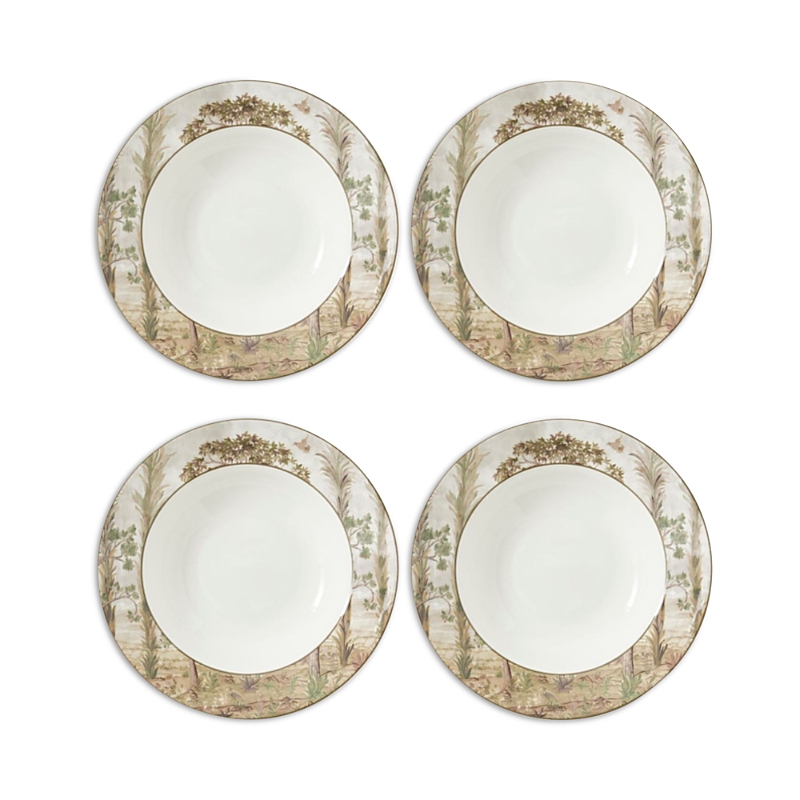 Spode Kit Kemp By  Tall Trees Pasta Bowl, Set Of 4 In Green/brown