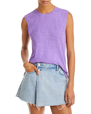 Atm Anthony Thomas Melillo Cotton Slub Jersey Top In Bellflower