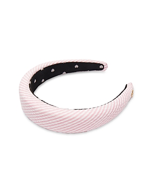Lele Sadoughi Seersucker Alice Headband In Shell Pink