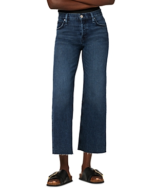 Shop Hudson Rosie High Rise Wide Leg Cropped Jeans In Lakeside
