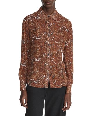 Rag & Bone Antonia Top In Brown Multi
