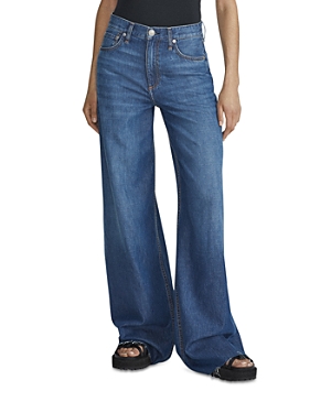 Shop Rag & Bone Featherweight Sophie High Rise Wide Leg Jeans In Otto