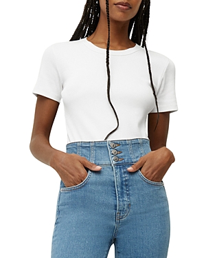 Veronica Beard Pruitt Crewneck Tee In White