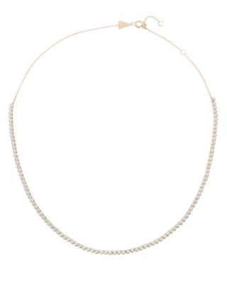 Adina Reyter - 14K Yellow Gold Diamond Half Riviera Necklace, 14-16"
