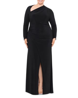 Betsy Adam Plus Size Asymmetrical Neck Dress Bloomingdale s