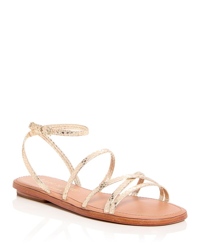 kate spade new york Women's Cover Snake Embossed Strappy Sandals ...