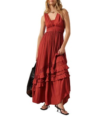 Free People Santa Maria Maxi Dress In Terra Terracotta | ModeSens