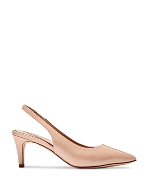 Cole Haan Women's Vandam Pointed Toe Slip On Slingback High Heel Pumps In Bursh Patent