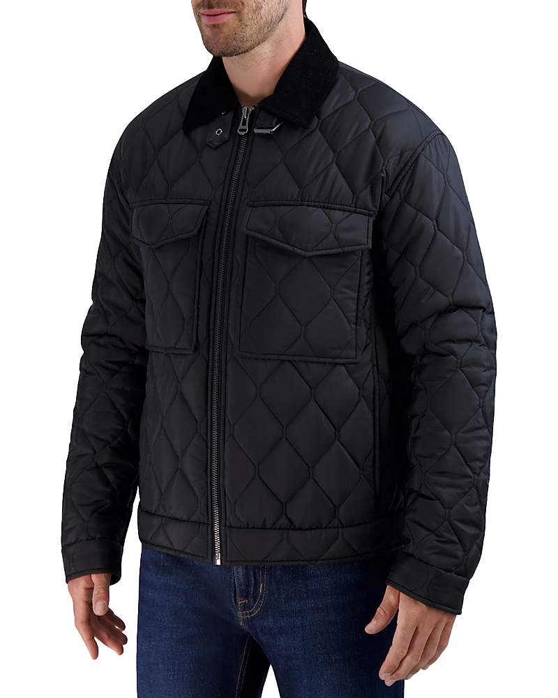 Cole Haan Diamond Quilted Jacket In Black