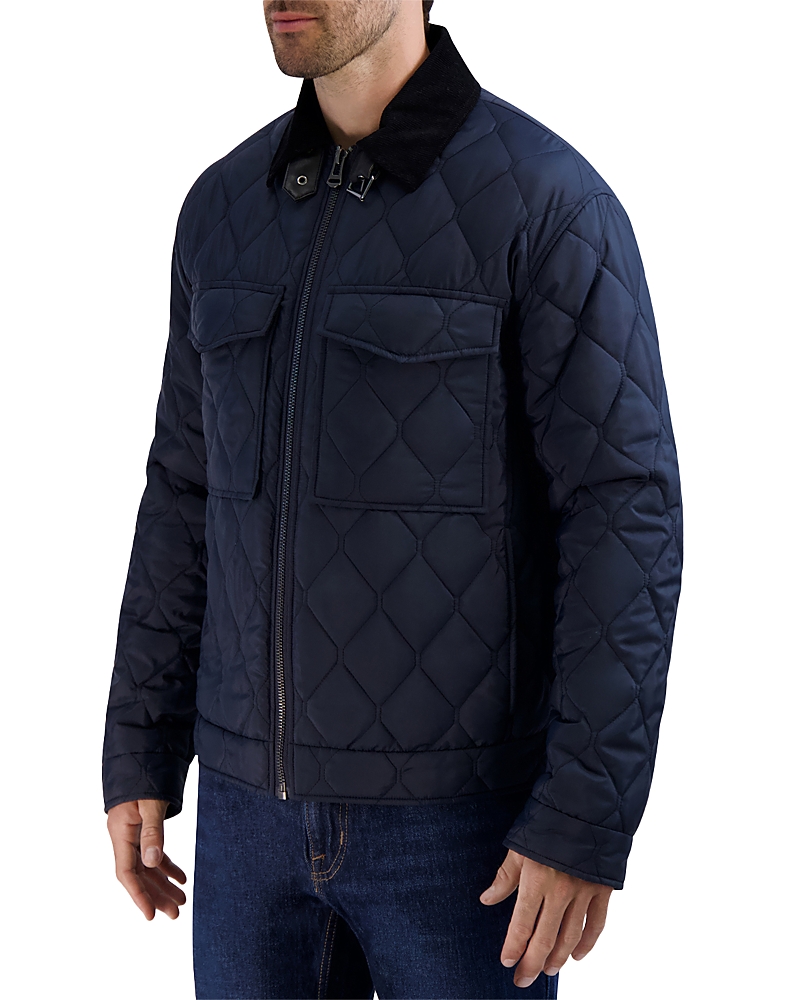 Cole Haan Diamond Quilted Jacket In Navy