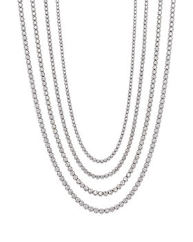 Bloomingdale's - Diamond Crown Set Tennis Necklace in 14K White Gold