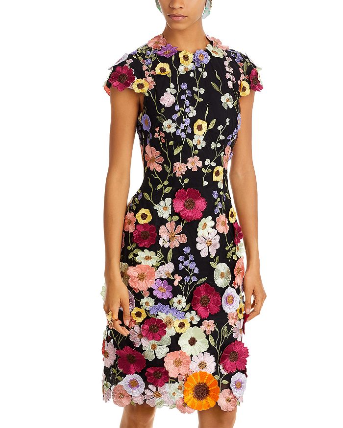 Teri Jon by Rickie Freeman Floral Lace Dress | Bloomingdale's