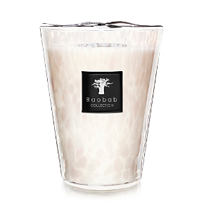 Baobab Collection Max 24 White Pearls Candle
