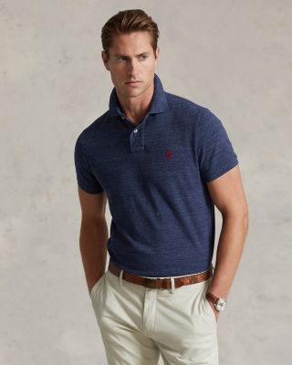 Custom Slim Fit Mesh Polo Shirt