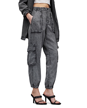 ALLSAINTS FRIEDA DENIM CARGO TROUSERS